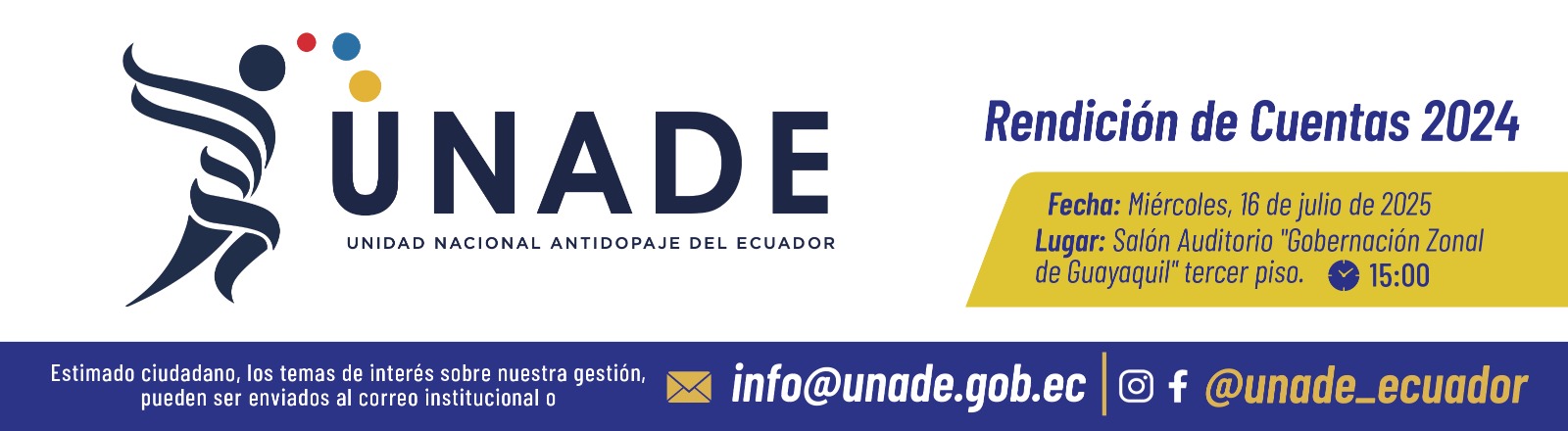 Rendición de Cuentas UNADE - ANTIDOPAJE